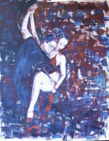 Mon prof de tango  - Peinture - Anne Van der Haegen