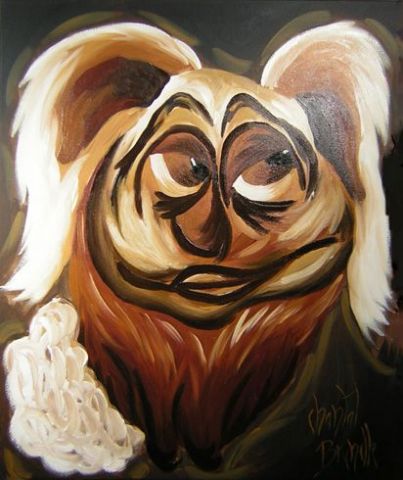 Lapin visage immense - Peinture - Chantal Brunelle