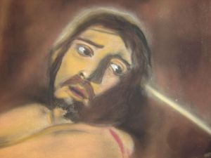 Voir cette oeuvre de Marie-Anne DECELLE: Le Christ a la colonne d'apres Velazquez