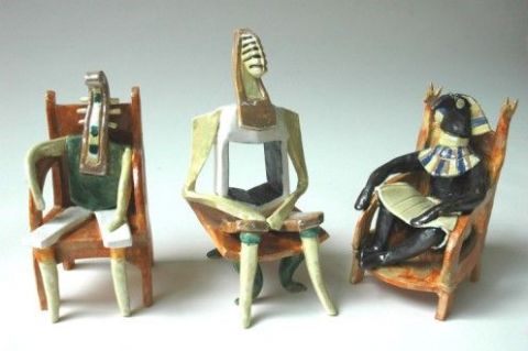 L'artiste Marc-Francois Rouxel - serie fauteuils indolentes