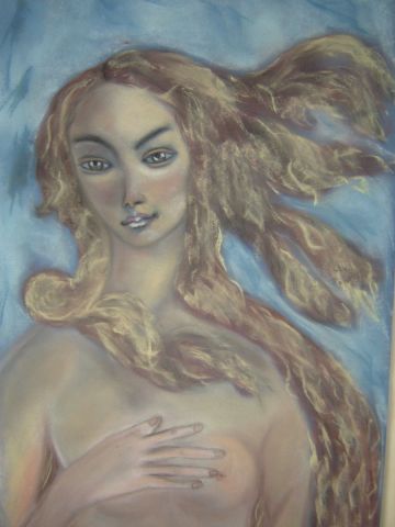 L'artiste Marie-Anne DECELLE - La naissance de Venus d'apres Botticelli