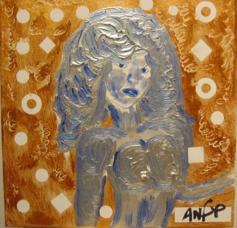 Femme d'argent - Peinture - alexandrenicolasflamel
