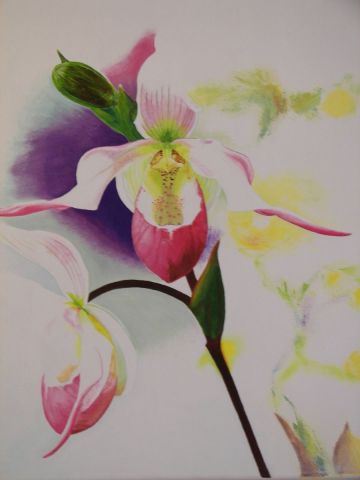 orchidee blanche - Peinture - ERQ