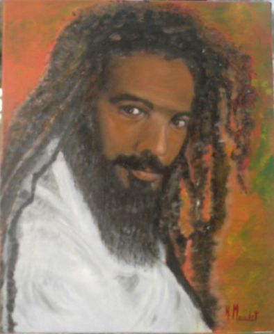 KALI Chanteur Martiniquais - Peinture - H MAUDET