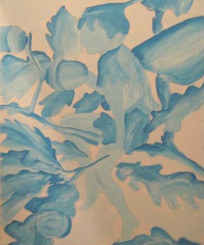 branche bleu - Peinture - marjo