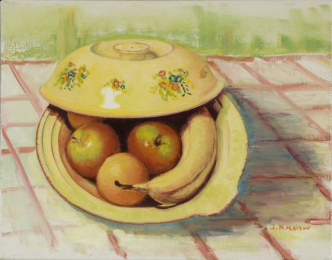 Le bol de fruits - Peinture - Johanne Molaison