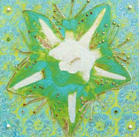 L'artiste alfeo - Fleur etoilee verte