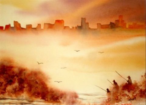 brouillard matinal - Peinture - emjo