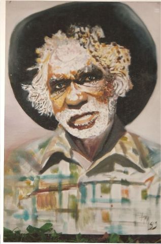 aborigene d alice spring - Peinture - lynncha