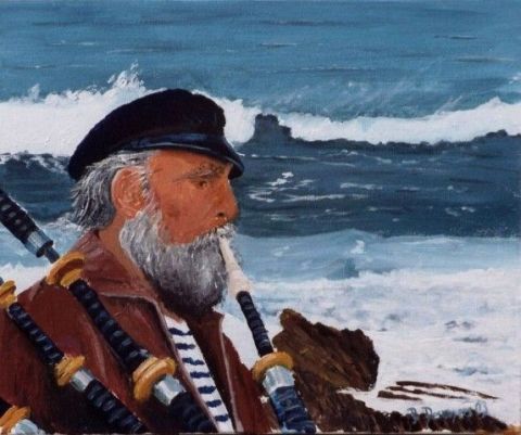 Le joueur de bignou - Peinture - DESNOYERS