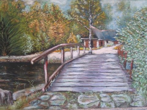 le pont - Peinture - Robert ESNAY
