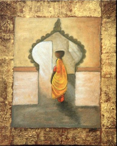 Femme Indienne - Peinture - Jaska