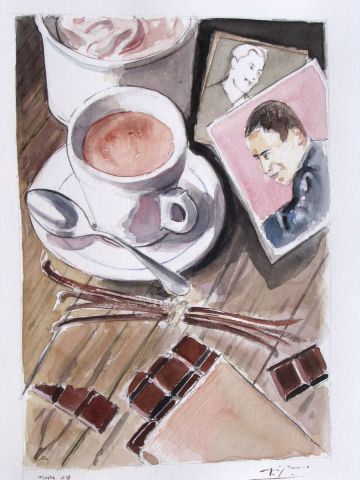 do you want some coffee ? - Peinture - Bruno Tupinier