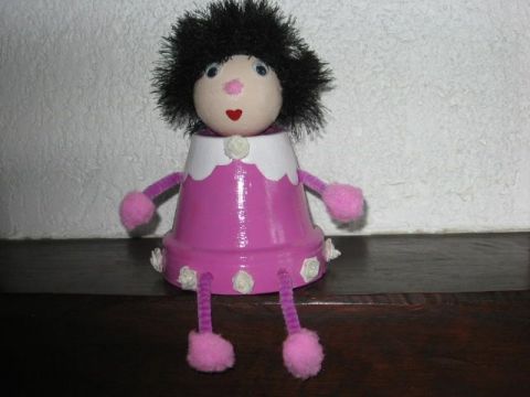 Poupee rose - Artisanat - JANINE ROQUESSALANE