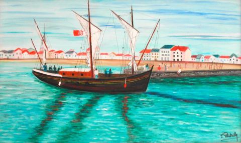 La vieille fregate - Peinture - Catherine Dutailly