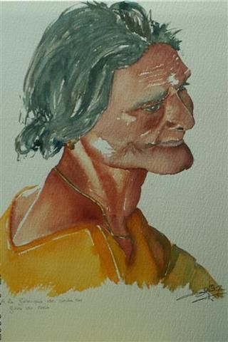 L'artiste Gilles BRUNERIE - indienne