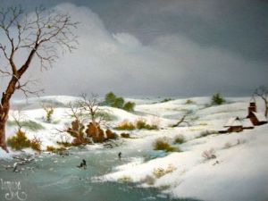 Voir cette oeuvre de LAMARE: Solitude d'hiver