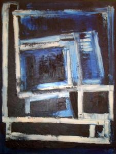 Voir cette oeuvre de thomas fabien: abstrait dans le bleu