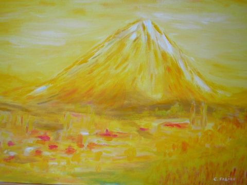 Le Misti Perou - Peinture - Catherine FALIZE