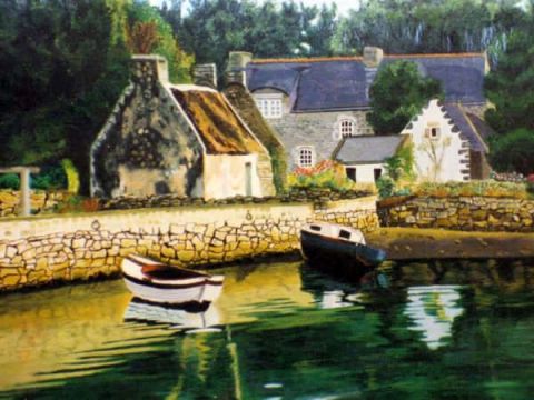 maison bretonne  - Peinture - fafa