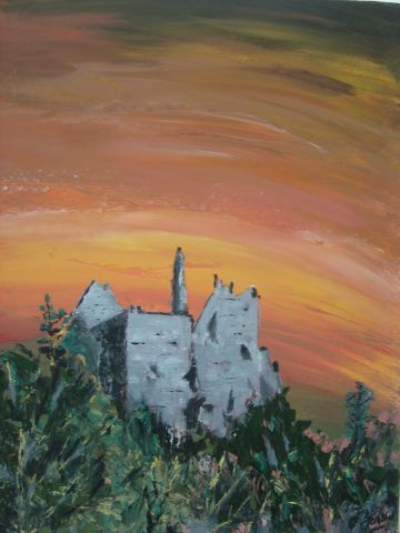 Chateau Cathare d'Usson - Peinture - Jean Pierre BERARD