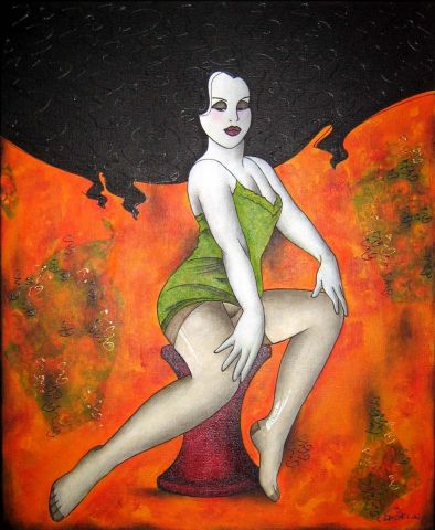 Les collants griffes - Peinture - Ah Tatieva 