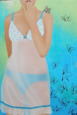Lady Butterfly - Peinture - JessC