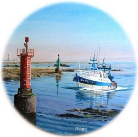 La passe se St Guenole - Peinture - DESNOYERS