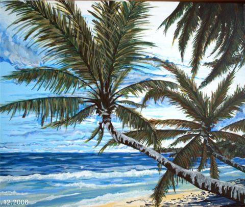 L'artiste johann mastil - les palmiers