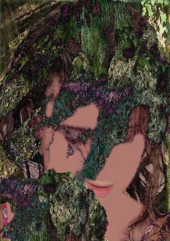 jeune fille en fleurs - Art numerique - Almane