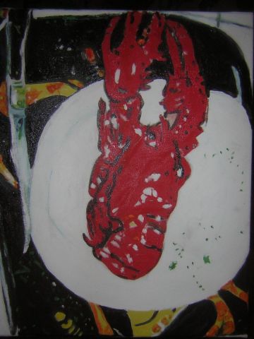L'artiste Gerald ISZURIN - transe de homard