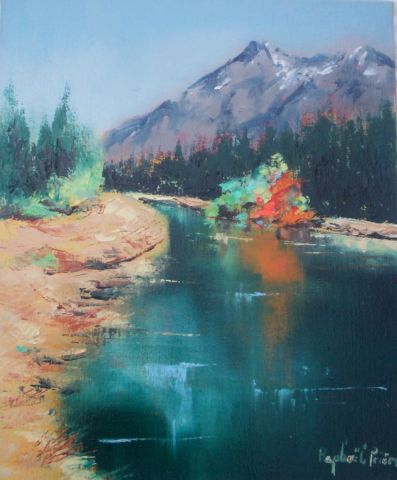 Lac Pumay Massif Taillefer - Peinture - Raph