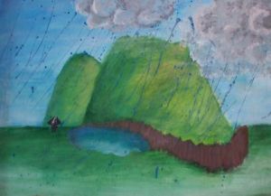 Voir cette oeuvre de Marie-Sophie Guimont: Pluie sur la montagne
