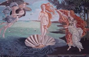 Peinture de Eliane MINGOIA: Naissance de Venus