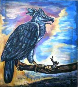 Voir cette oeuvre de rego monteiro: L'aigle Bresilien en extiction