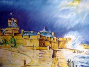 Voir le détail de cette oeuvre: orage sur Saint Malo