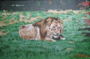 Voir le détail de cette oeuvre: Un lion vieux et fatigué