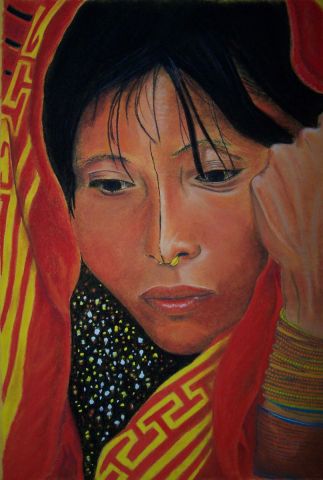 L'artiste Elisabeth Nardoux - Indienne Kunas