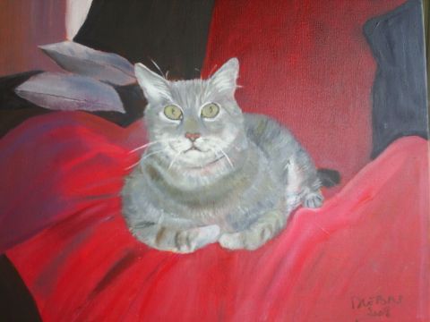 le chat de mes amis - commande -  - Peinture - danielle lebas