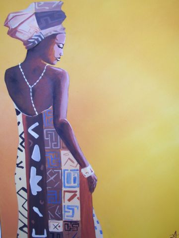 femme africaine  - Peinture - creatnath