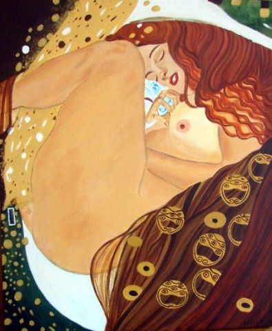 L'artiste Adelina - Danae d'apres G Klimt