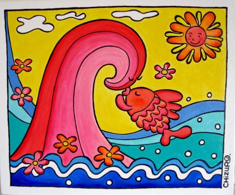 L'artiste chizuru - poisson rouge