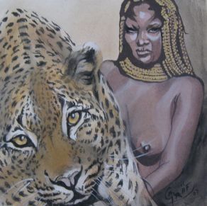 L'artiste atelier graef - leopard et femme
