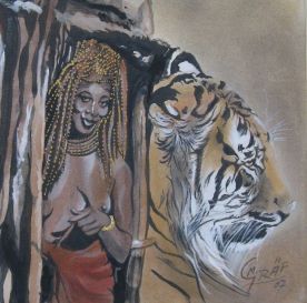 L'artiste atelier graef - tigre et Massai