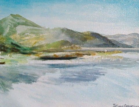 paysage lacustre - Peinture - tatiana canaby