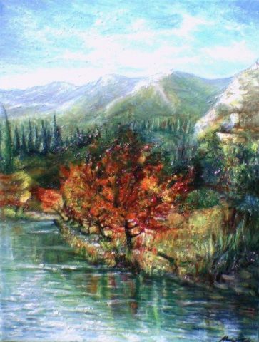 paysage d'automne - Peinture - tatiana canaby