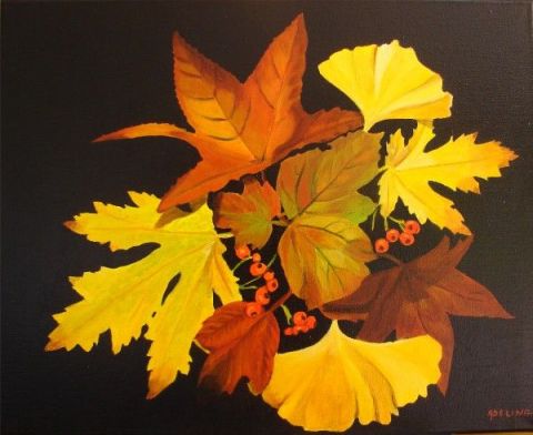 Feuilles d'automne - Peinture - Adelina