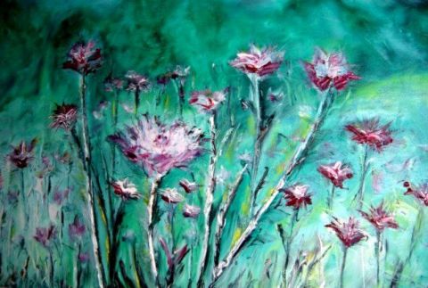 Fleurs sauvages - Peinture - herpe