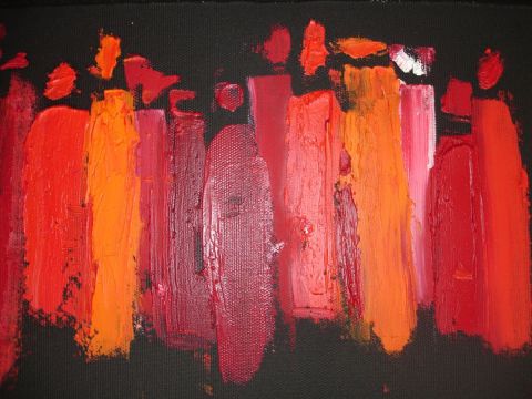 EXODE (rouge) - Peinture - Lalie
