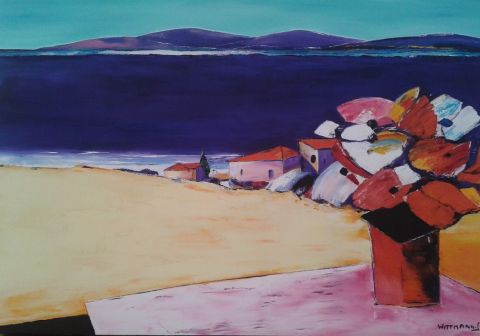 L'artiste jacqueline wittmann - plage de sable blanc